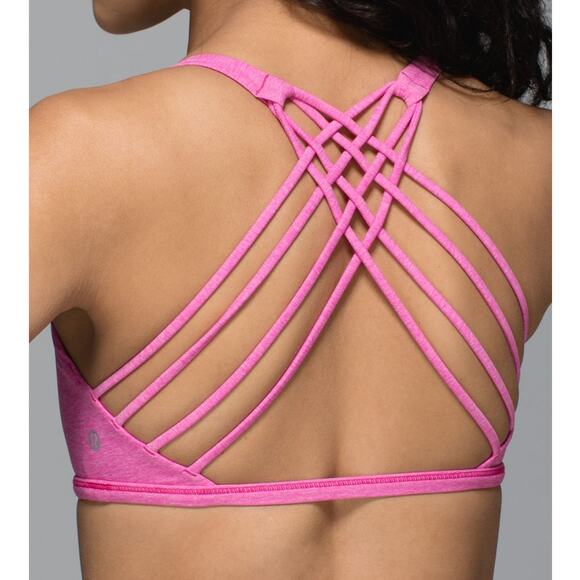 Lululemon Free To Be Wild Bra Size 6 Heathered Jewelled Magenta Pink - Picture 1 of 6